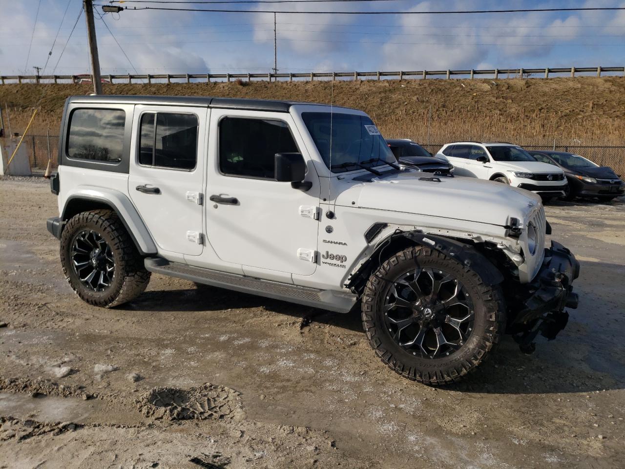 2019 Jeep Wrangler VIN 1C4HJXEN8KW586007 Copart auction photo, front end / rear end damage thumbnail 4