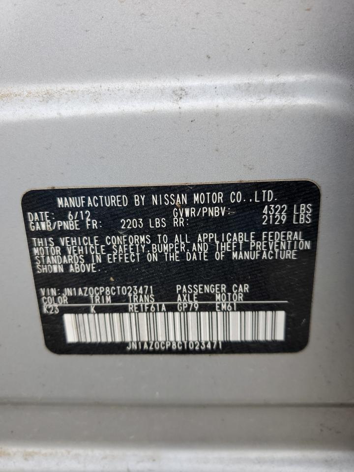 2012 Nissan Leaf VIN JN1AZ0CP8CT023471 Copart auction photo, all over damage thumbnail 12
