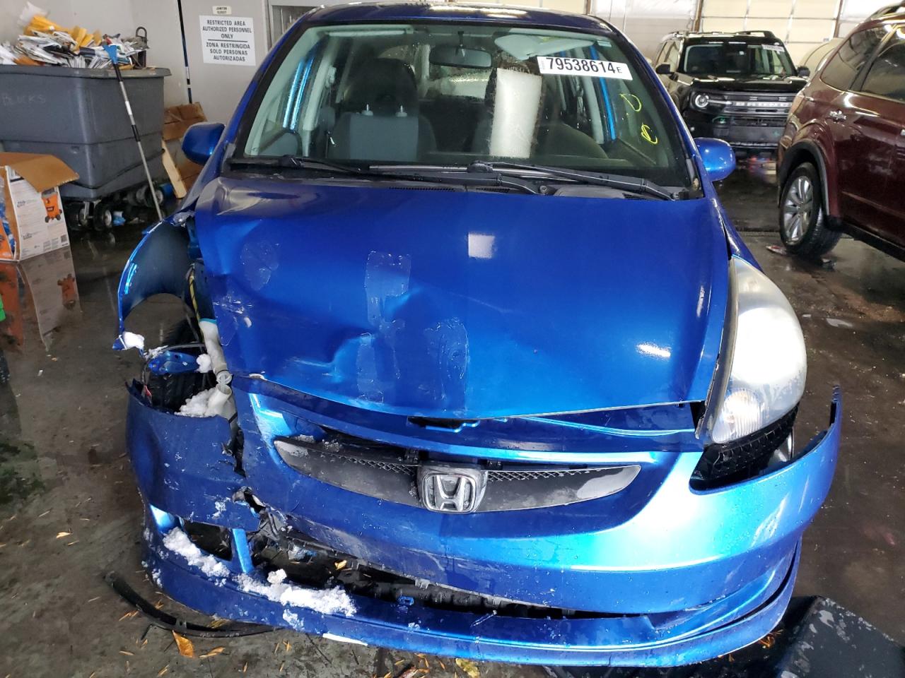2008 Honda Fit VIN JHMGD386X8S018985 Copart auction photo, front end / side damage thumbnail 5