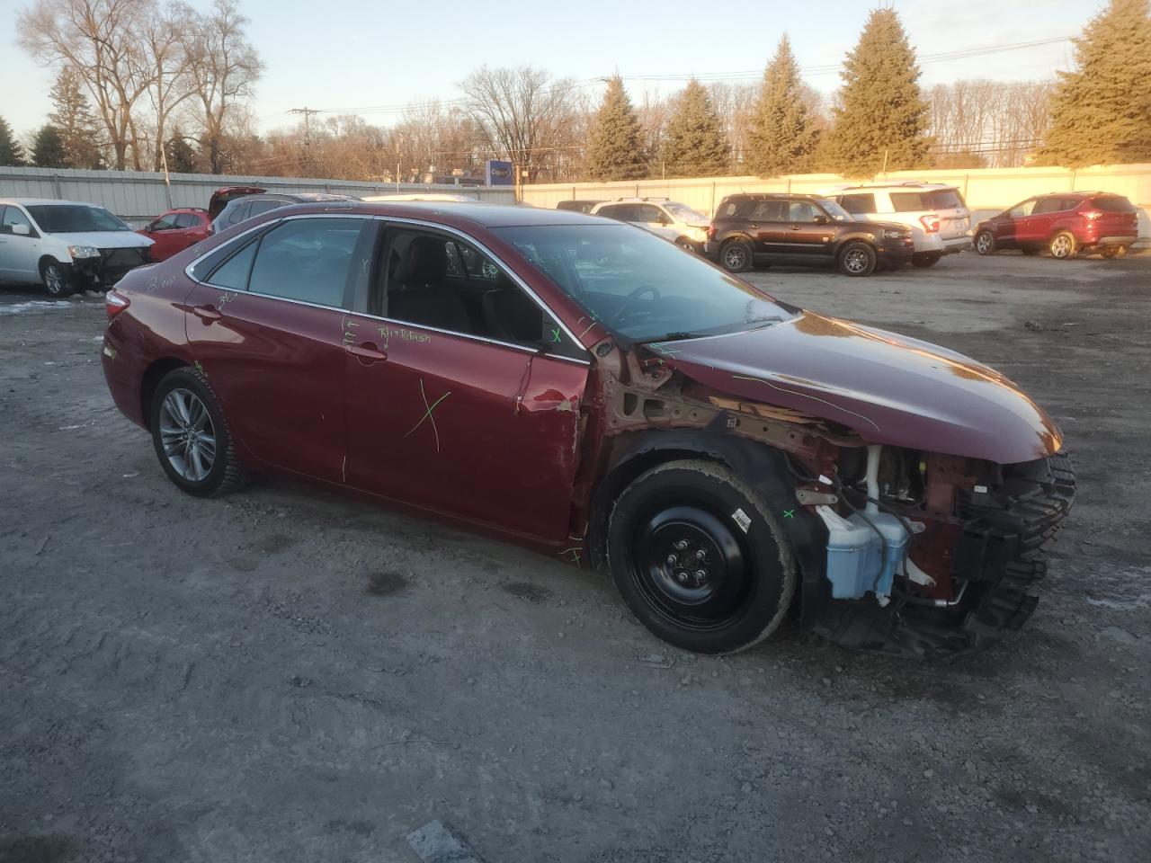 2015 Toyota Camry VIN 4T1BF1FK2FU926919 Copart auction photo, front end / side damage thumbnail 4