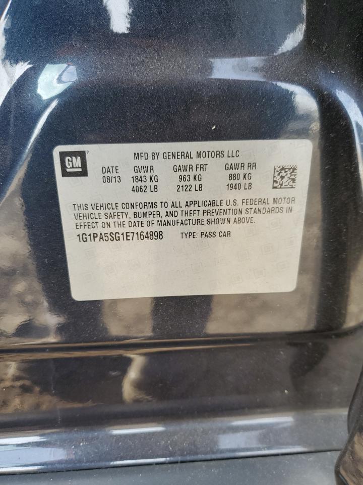 2014 Chevrolet Cruze VIN 1G1PA5SG1E7164898 Copart auction photo, front end damage thumbnail 12
