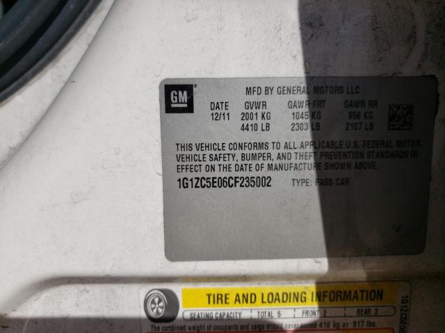 2012 Chevrolet Malibu VIN 1G1ZC5E06CF235002 Copart auction photo, side damage thumbnail 12