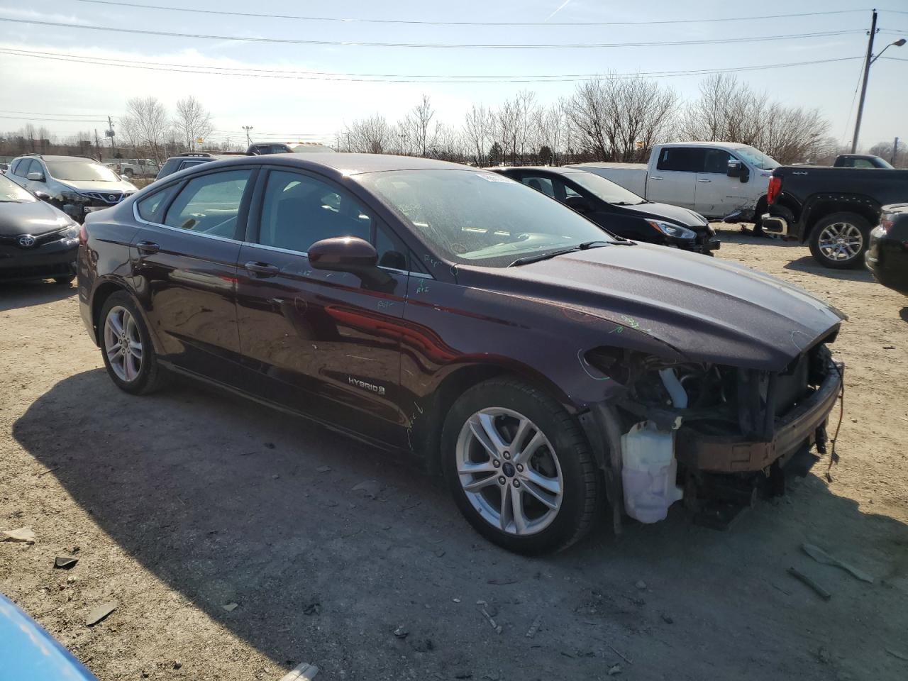 2018 Ford Fusion VIN 3FA6P0LU1JR160867 Copart auction photo, front end / mechanical damage thumbnail 4