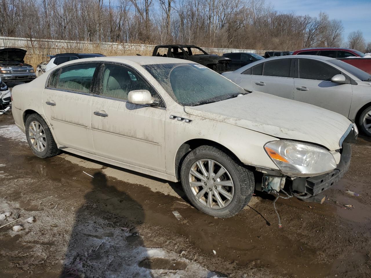 2011 Buick Lucerne VIN 1G4HC5EM2BU148757 Copart auction photo, front end / side damage thumbnail 4