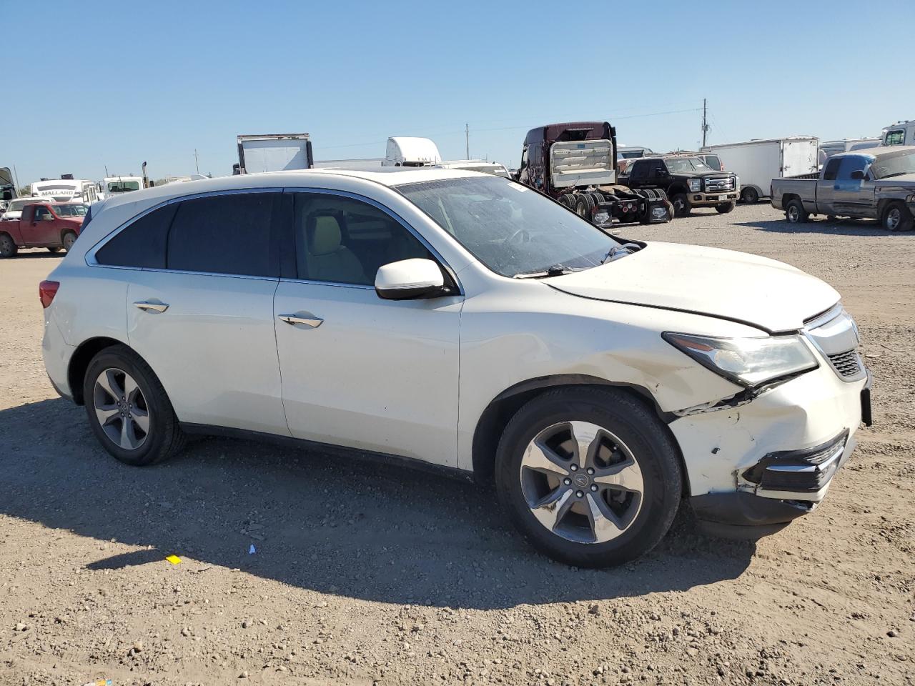 2015 Acura MDX VIN 5FRYD3H2XFB003124 Copart auction photo, front end / undercarriage damage thumbnail 4