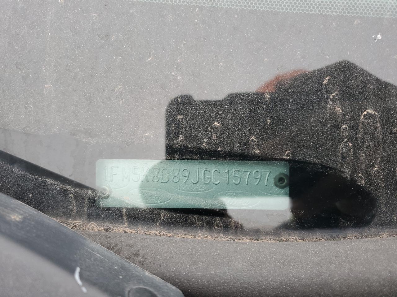 2018 Ford Explorer VIN 1FM5K8D89JGC15797 Copart auction photo, rear end / side damage thumbnail 13