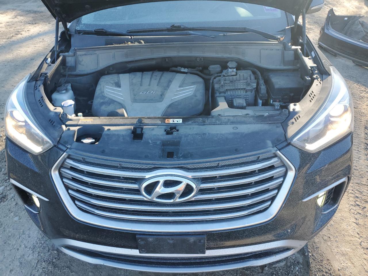2018 Hyundai Santa Fe VIN KM8SNDHF8JU285739 Copart auction photo, side / rear end damage thumbnail 12
