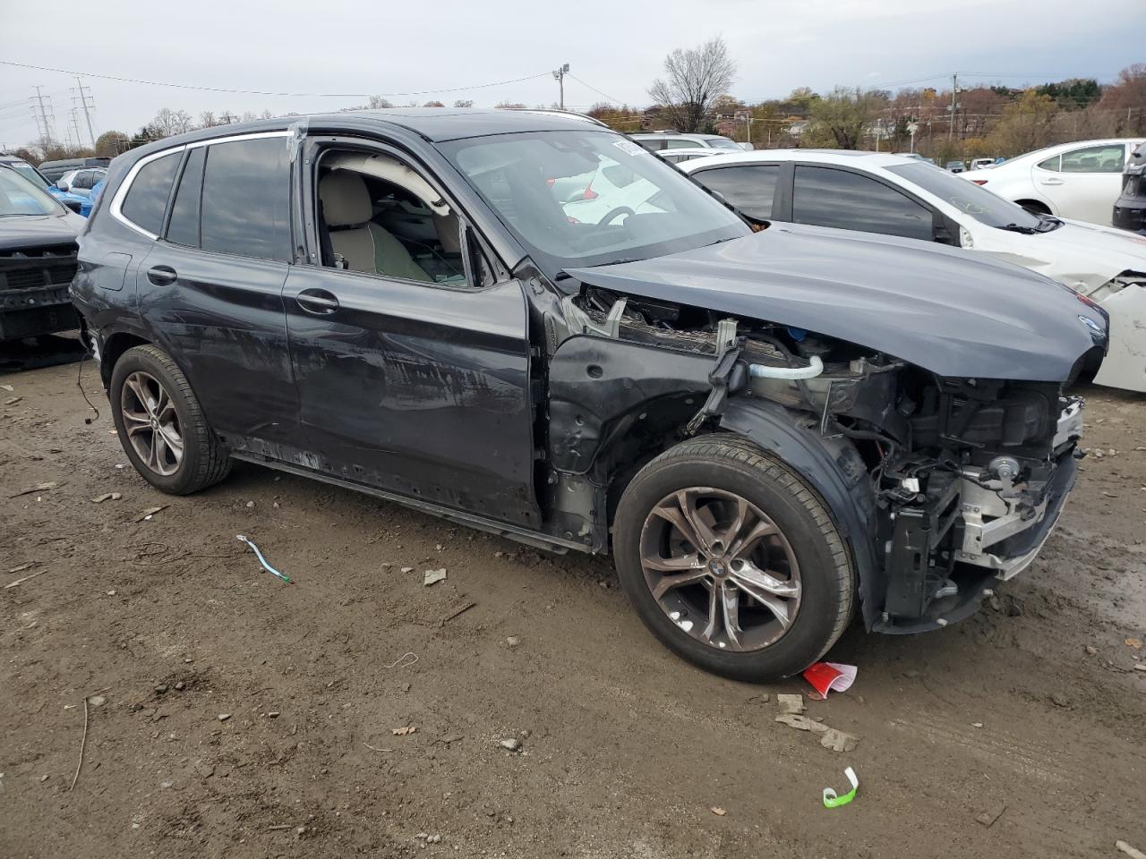 2021 BMW X3 VIN 5UXTY5C02M9E77000 Copart auction photo, all over damage thumbnail 4