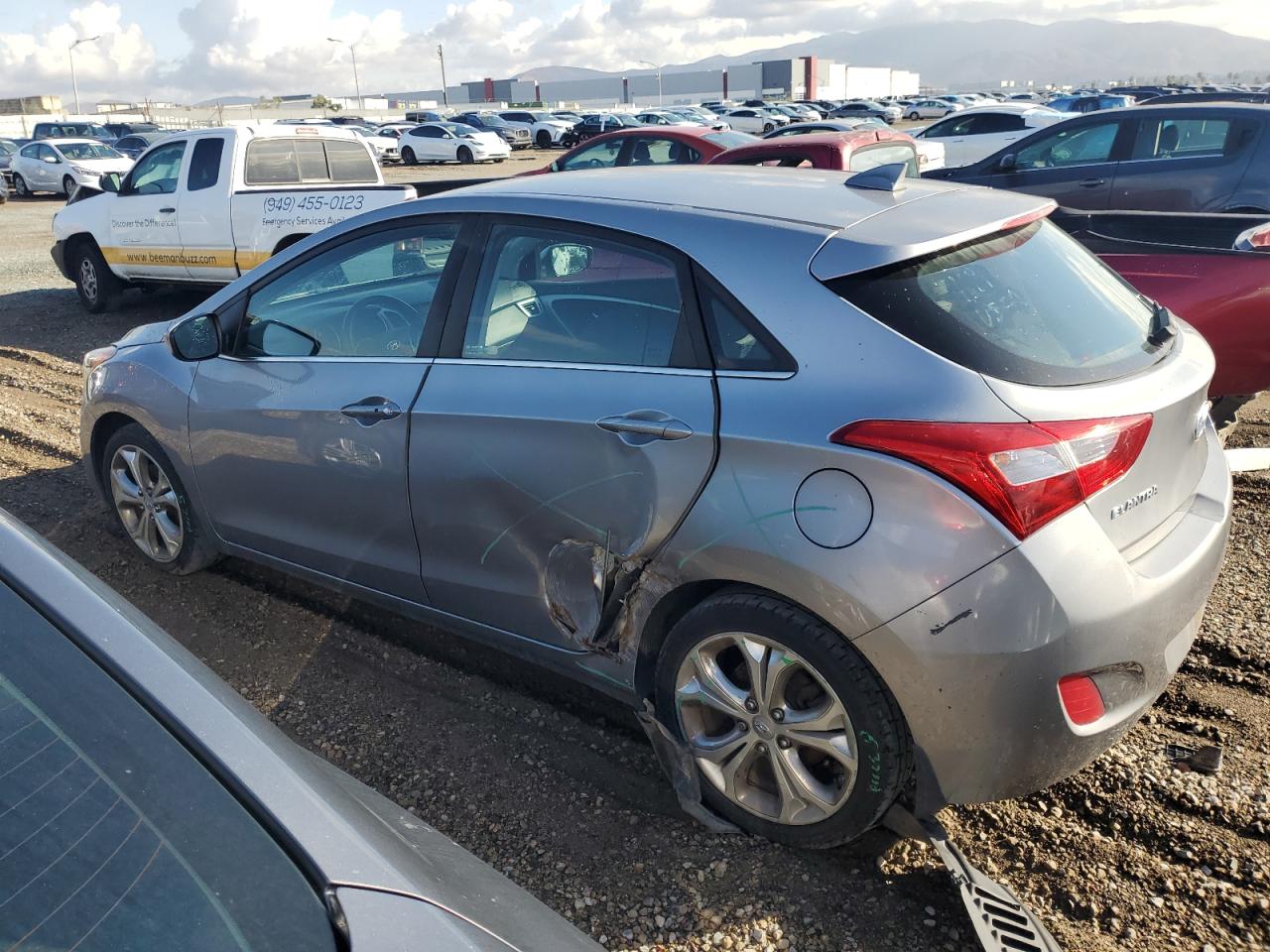 2013 Hyundai Elantra VIN KMHD35LE8DU074497 Copart auction photo, all over damage thumbnail 2