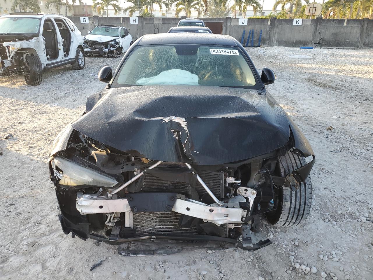 2018 Alfa Romeo Giulia VIN ZARFAEBNXJ7590042 Copart auction photo, front end damage thumbnail 5