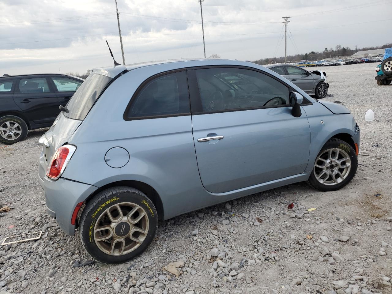 2013 Fiat 500 VIN 3C3CFFAR8DT530905 Copart auction photo, rear end / front end damage thumbnail 3