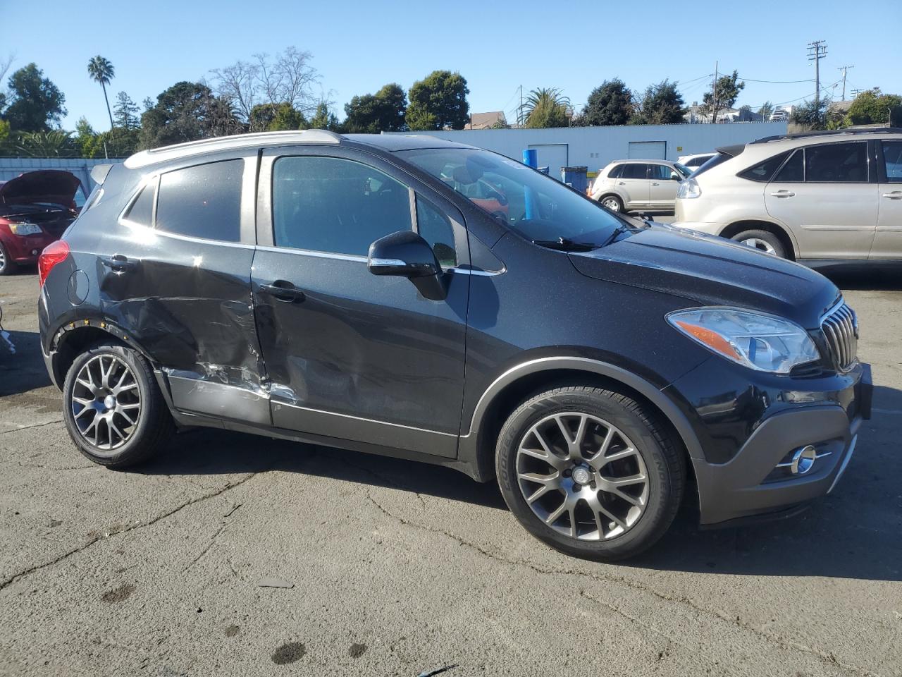 2016 Buick Encore VIN KL4CJ1SM9GB583371 Copart auction photo, side / rear end damage thumbnail 4