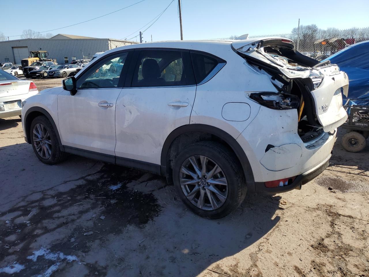 2021 Mazda CX-5 VIN JM3KFBDM4M1427558 Copart auction photo, rear end / side damage thumbnail 2