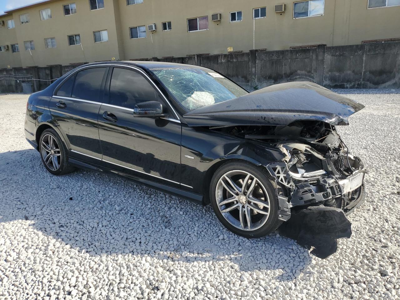 2012 Mercedes-Benz C-klasse VIN WDDGF4HB4CR223514 Copart auction photo, front end damage thumbnail 4