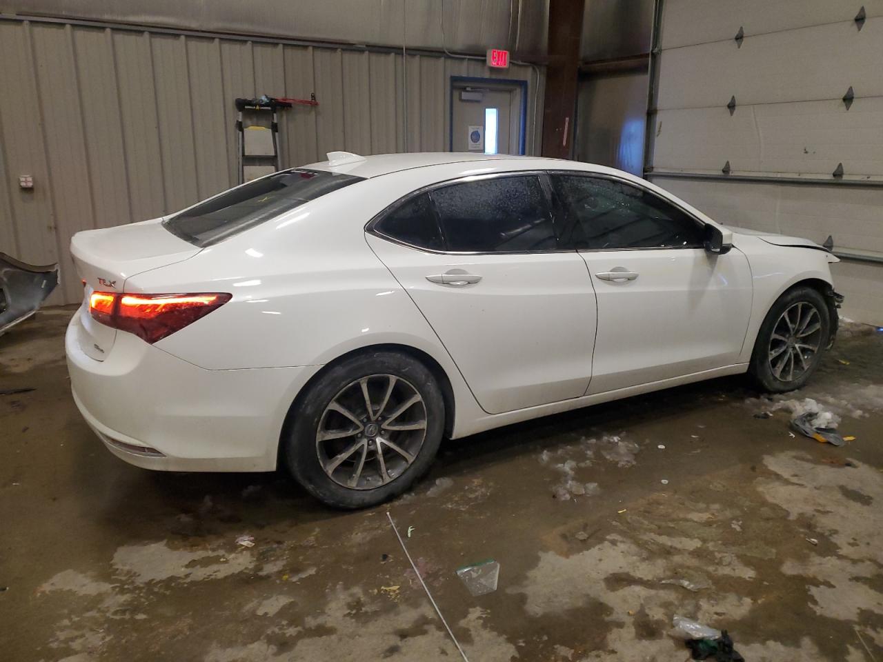 2015 Acura TLX VIN 19UUB3F54FA008445 Copart auction photo, front end / top/roof damage thumbnail 3