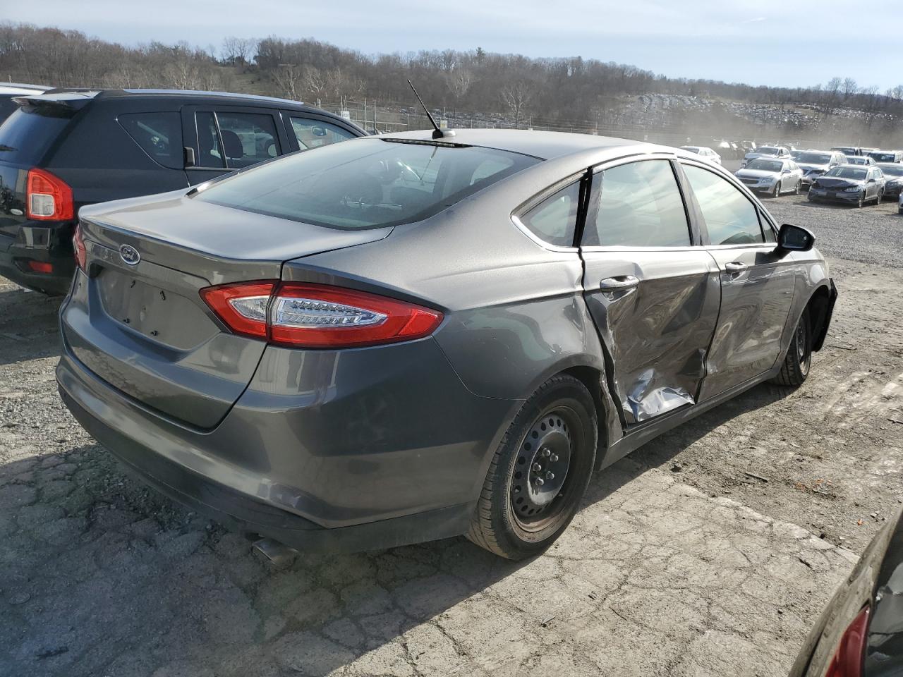 2014 Ford Fusion VIN 3FA6P0G79ER385063 Copart auction photo, side / front end damage thumbnail 3