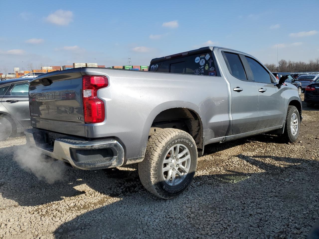 2019 Chevrolet Silverado VIN 1GCRYDED1KZ260148 Copart auction photo, front end / side damage thumbnail 3
