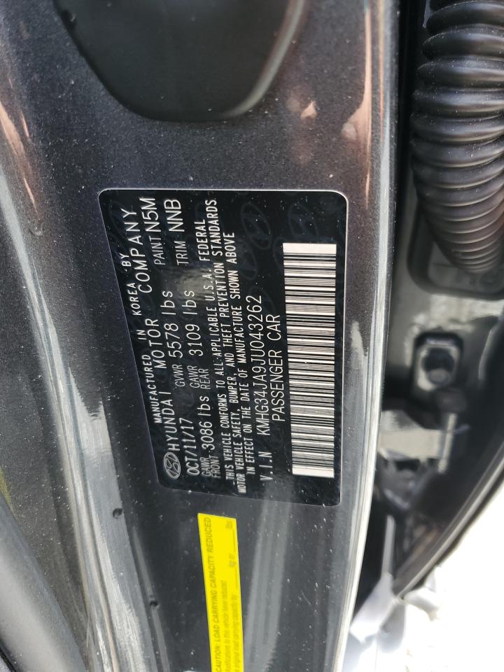 2018 Genesis G90 VIN KMHG34JA9JU043262 Copart auction photo, side / rear end damage thumbnail 12