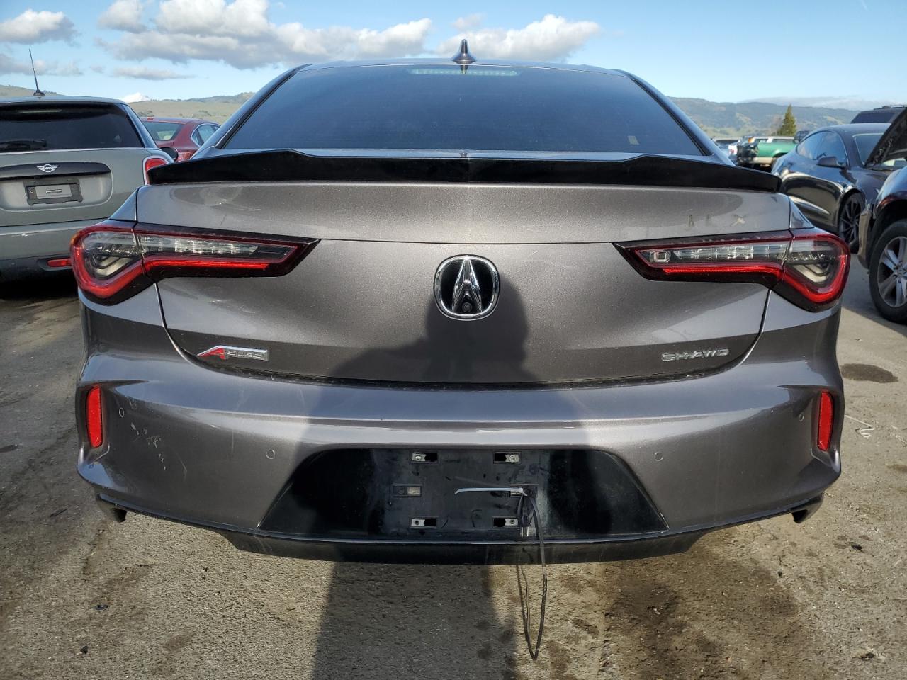 2021 Acura TLX VIN 19UUB6F58MA009824 Copart auction photo, vandalism damage thumbnail 6