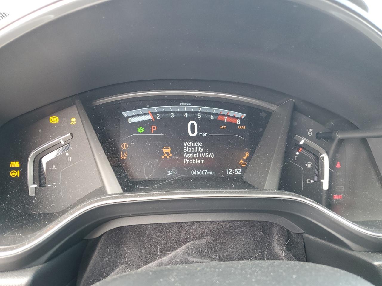 2019 Honda CR-V VIN JHLRW2H92KX012118 Copart auction photo, side / rear end damage thumbnail 9