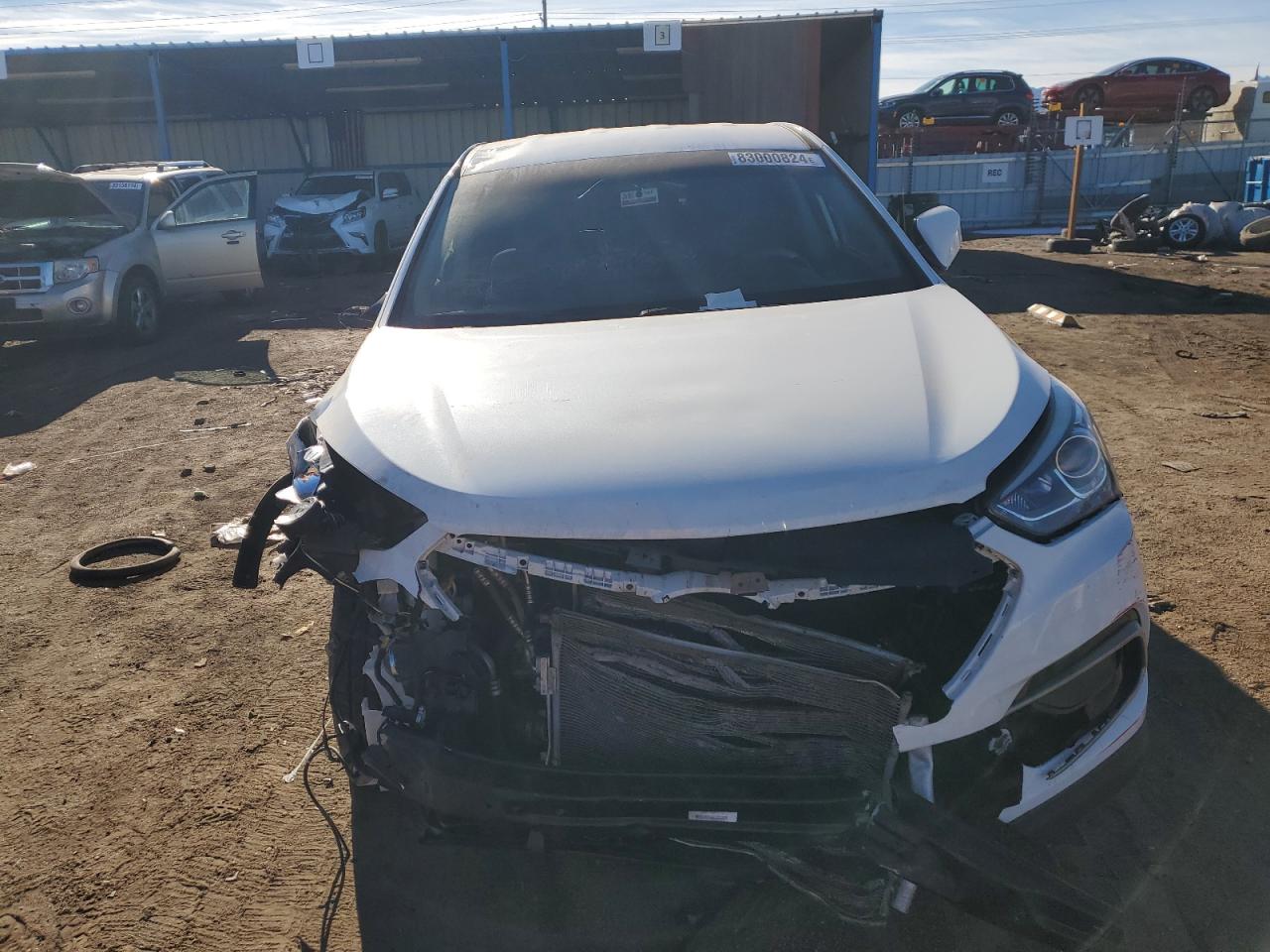 2017 Hyundai Santa Fe VIN 5XYZTDLB7HG391558 Copart auction photo, all over damage thumbnail 5