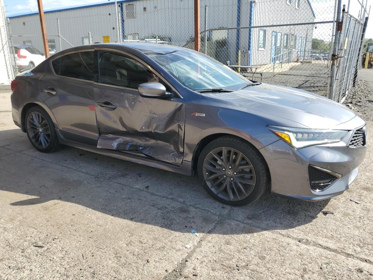 2020 Acura ILX VIN 19UDE2F80LA003704 Copart auction photo, side / front end damage thumbnail 4