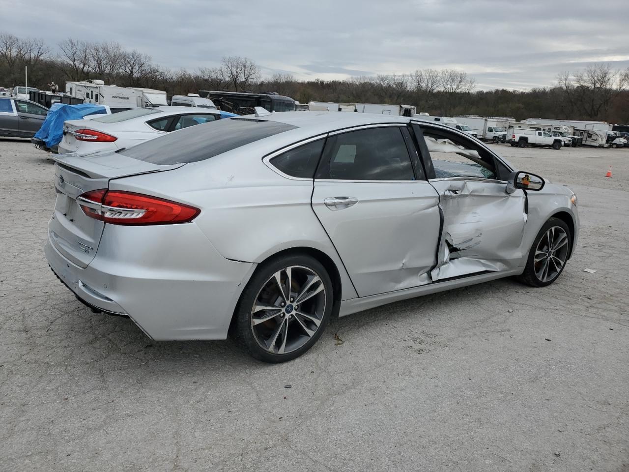 2019 Ford Fusion VIN 3FA6P0D93KR184471 Copart auction photo, all over / mechanical damage thumbnail 3
