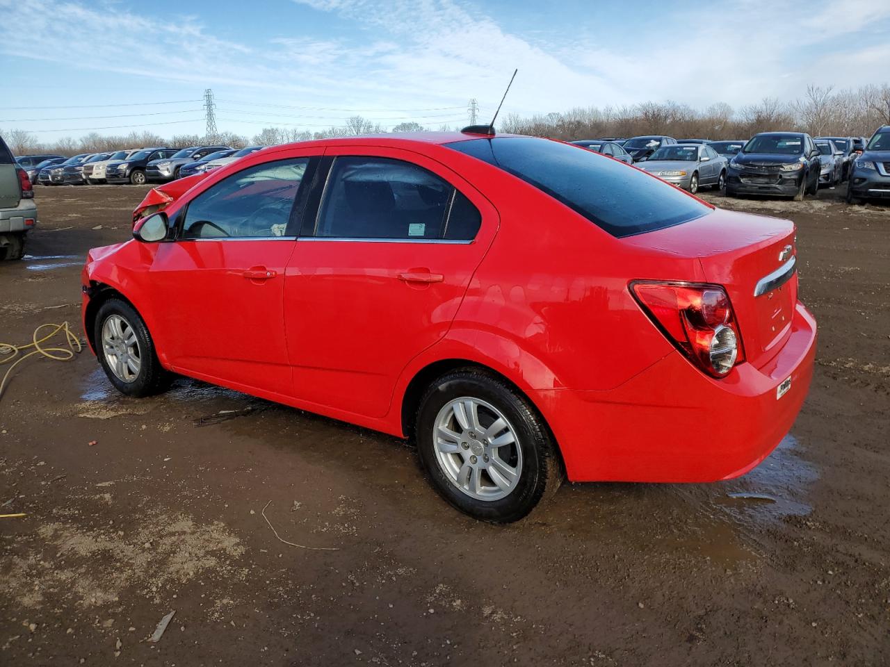 2016 Chevrolet Sonic VIN 1G1JC5SH8G4123763 Copart auction photo, front end / side damage thumbnail 2