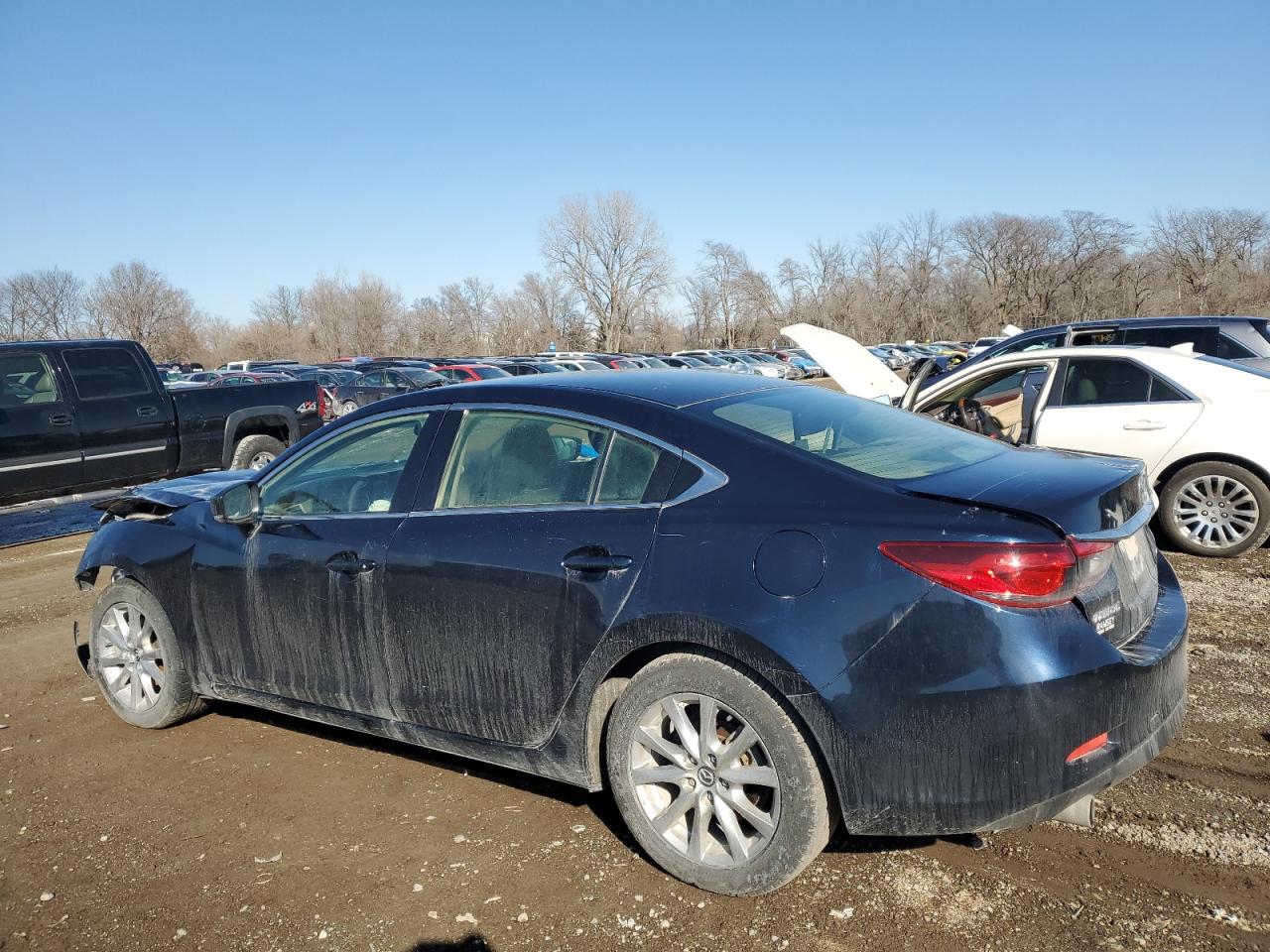 2017 Mazda 6 VIN JM1GL1U55H1101249 Copart auction photo, front end / top/roof damage thumbnail 2