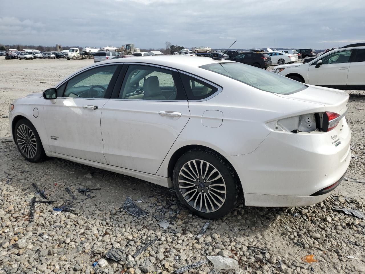 2017 Ford Fusion VIN 3FA6P0PU1HR282018 Copart auction photo, rear end damage thumbnail 2