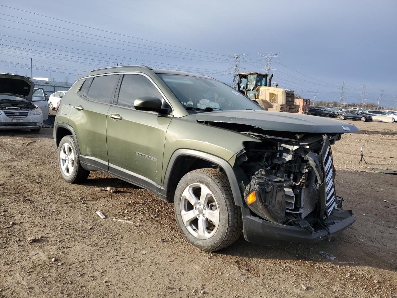 2021 Jeep Compass VIN 3C4NJDBB1MT540703 Copart auction photo, front end / mechanical damage thumbnail 4