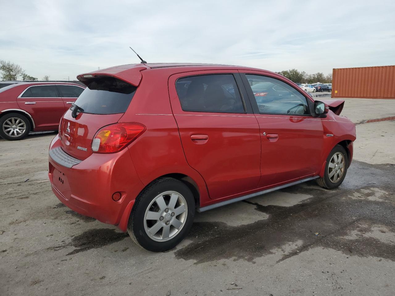2015 Mitsubishi Mirage VIN ML32A4HJ8FH031083 Copart auction photo, front end / side damage thumbnail 3