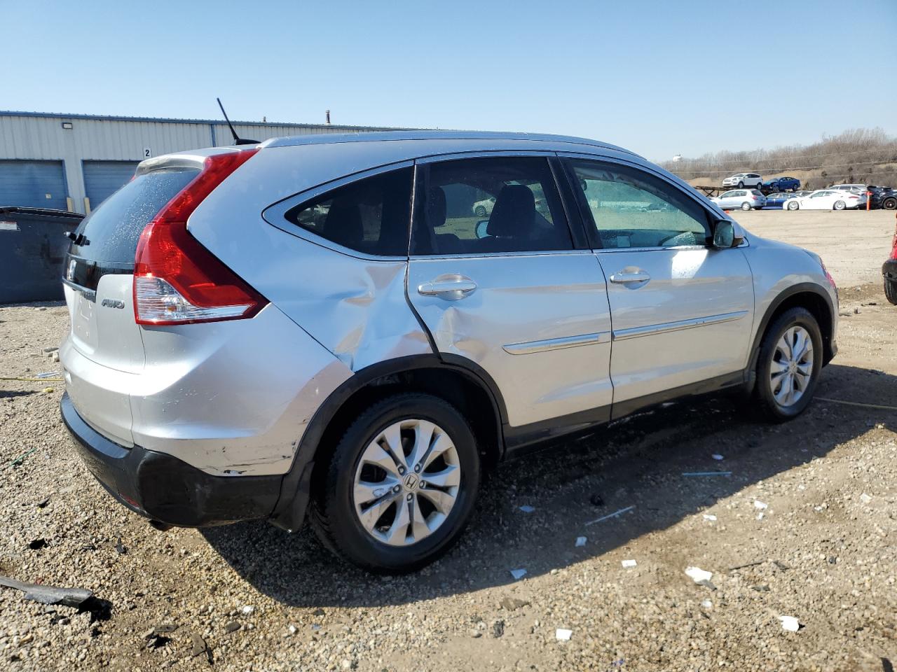2012 Honda CR-V VIN 2HKRM4H71CH623087 Copart auction photo, rear end / side damage thumbnail 3