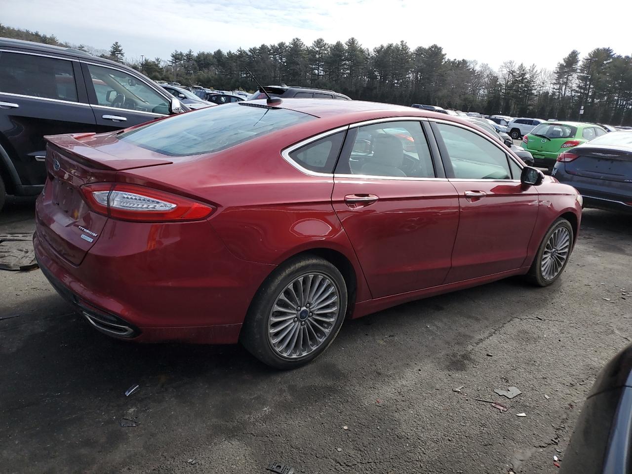 2016 Ford Fusion VIN 3FA6P0K97GR391343 Copart auction photo, side damage thumbnail 3