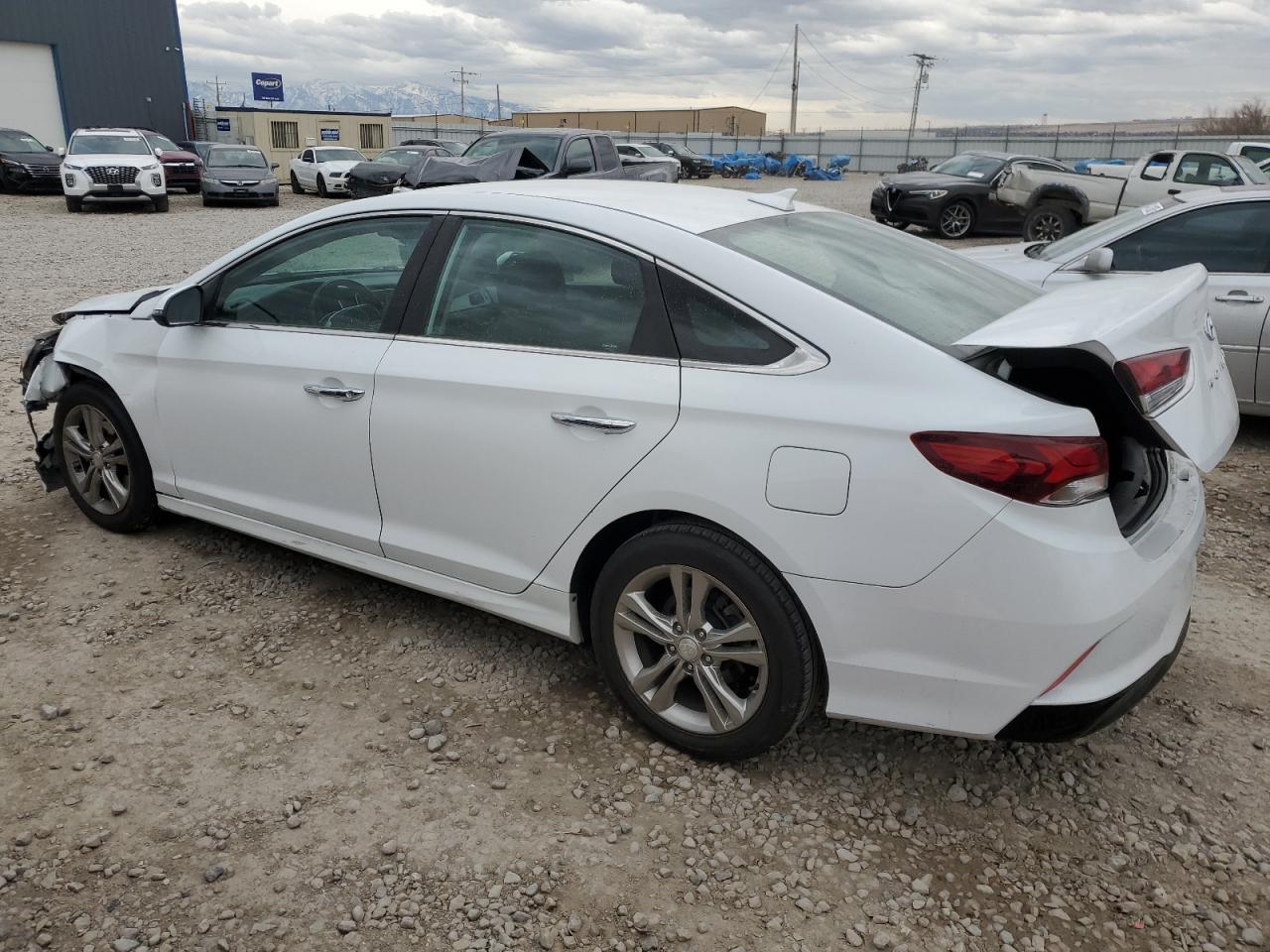 2019 Hyundai Sonata VIN 5NPE34AF6KH740438 Copart auction photo, front end / rear end damage thumbnail 2