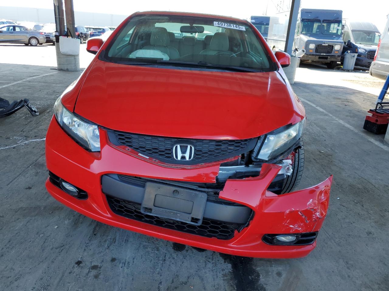 2013 Honda Civic VIN 2HGFG3B01DH522353 Copart auction photo, front end damage thumbnail 5