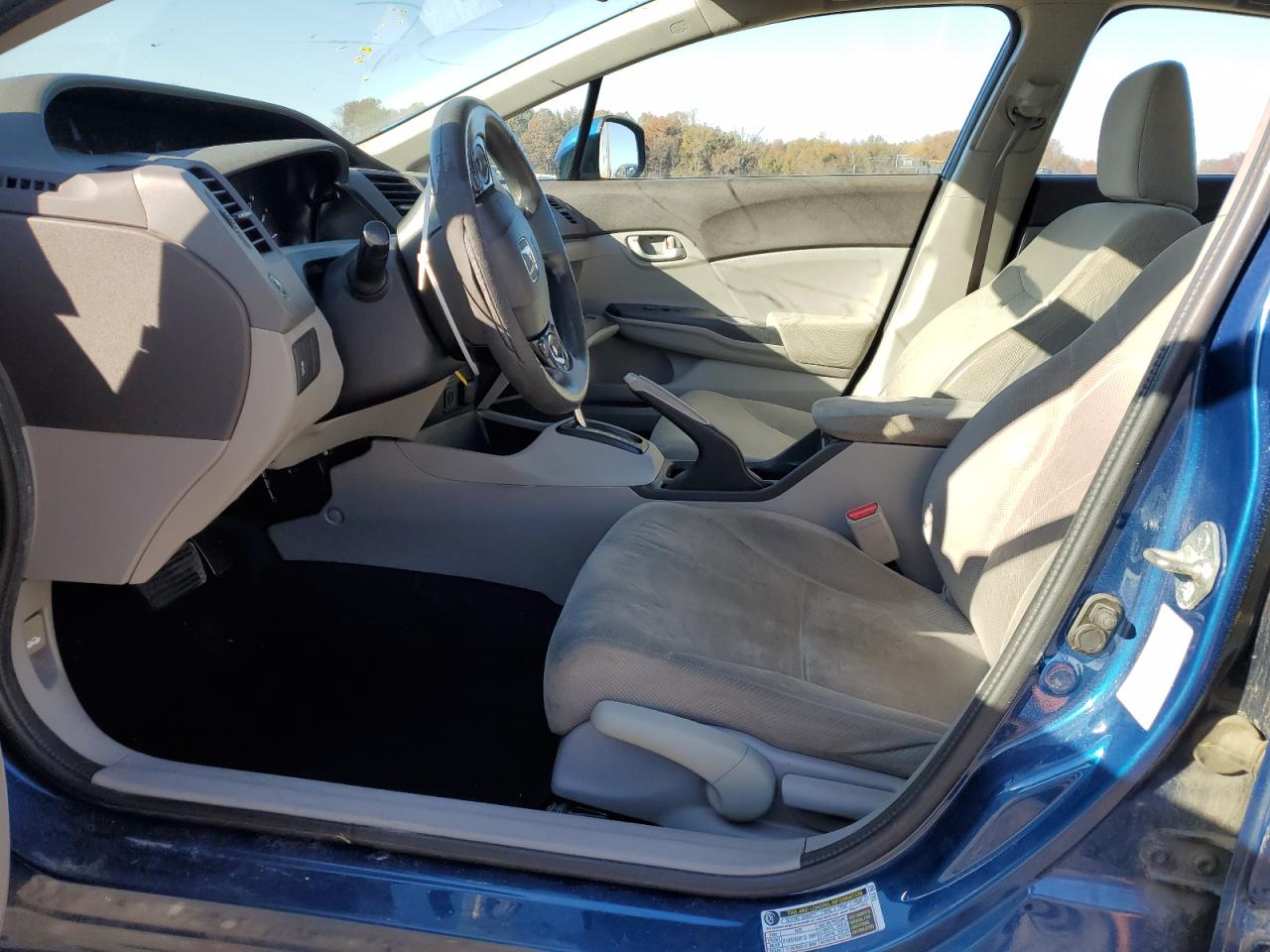 2012 Honda Civic VIN 19XFB2F52CE082277 Copart auction photo, side / front end damage thumbnail 7
