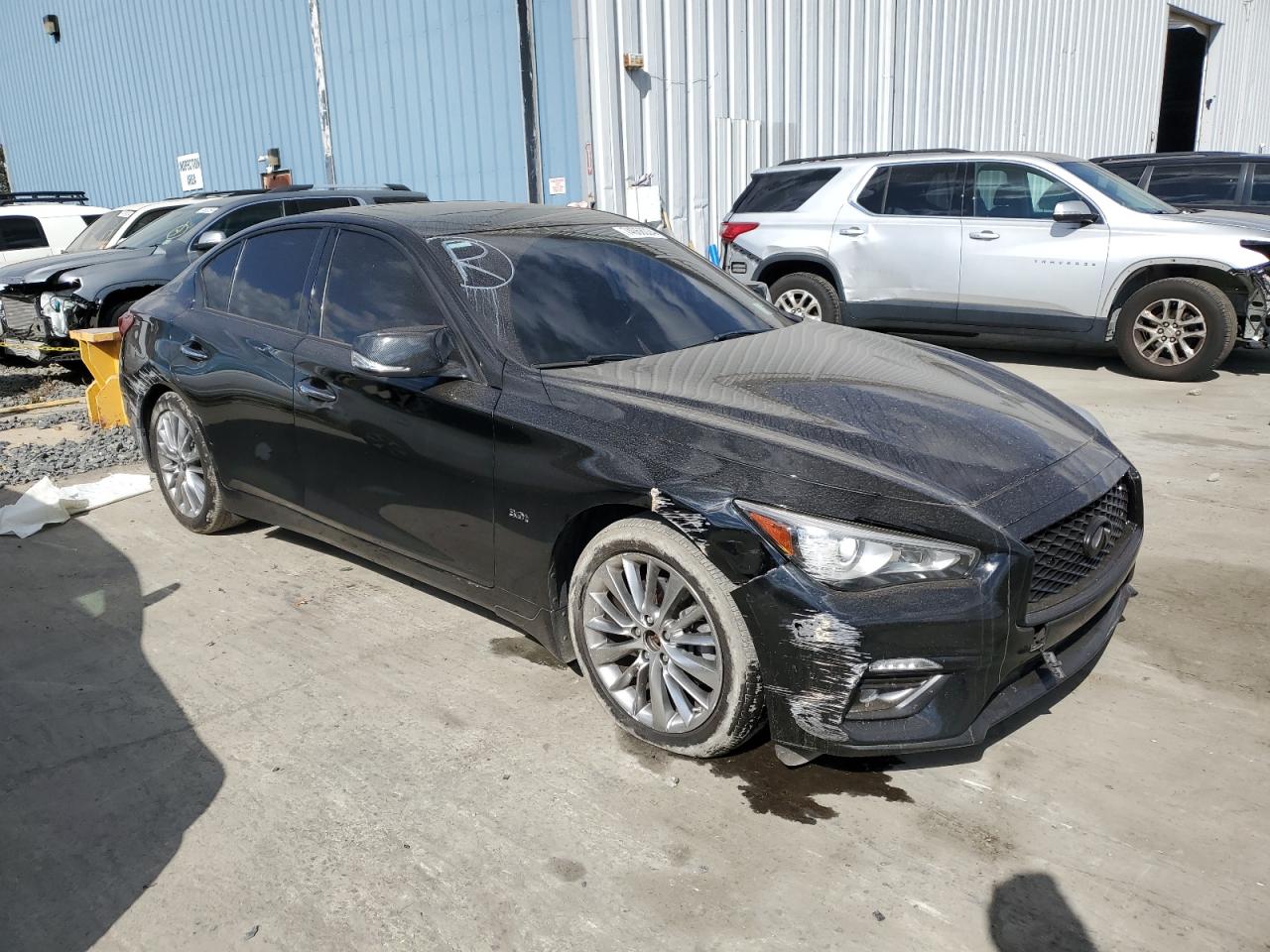 2020 Infiniti Q50 VIN JN1EV7AR9LM252696 Copart auction photo, side / front end damage thumbnail 4