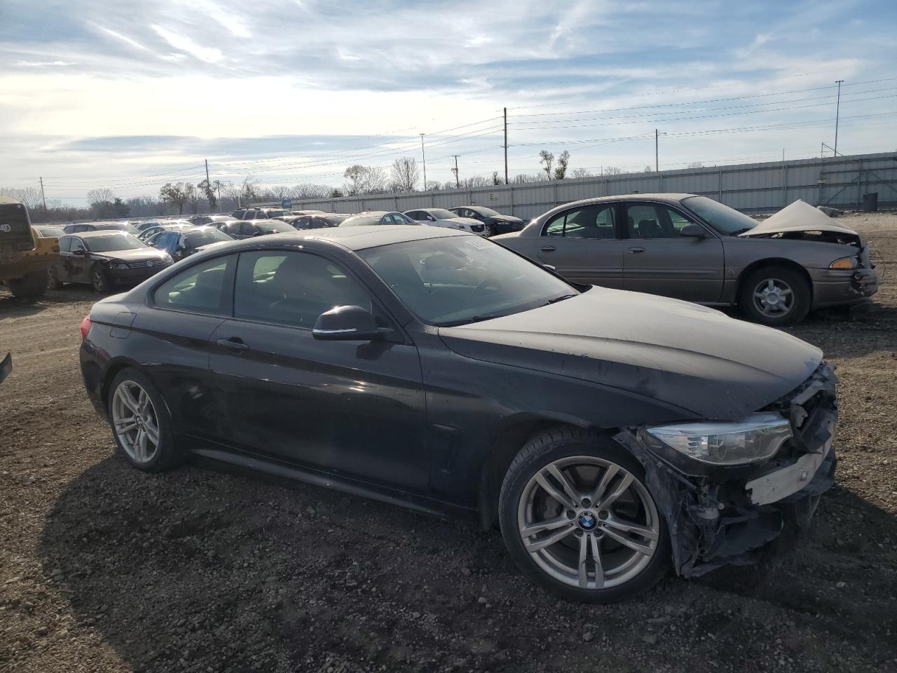 2014 BMW 4er VIN WBA3R5C56EK187034 Copart auction photo, front end / side damage thumbnail 4