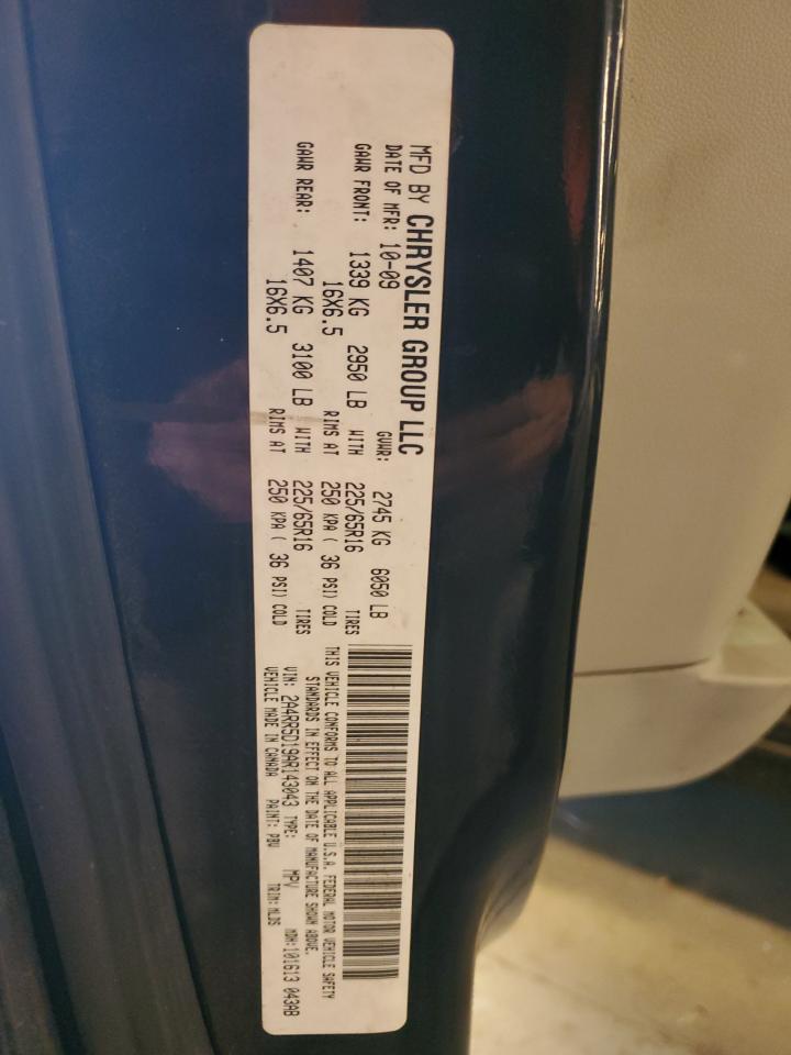 2010 Chrysler Town & Country VIN 2A4RR5D19AR143043 Copart auction photo, front end / minor dent/scratches damage thumbnail 13