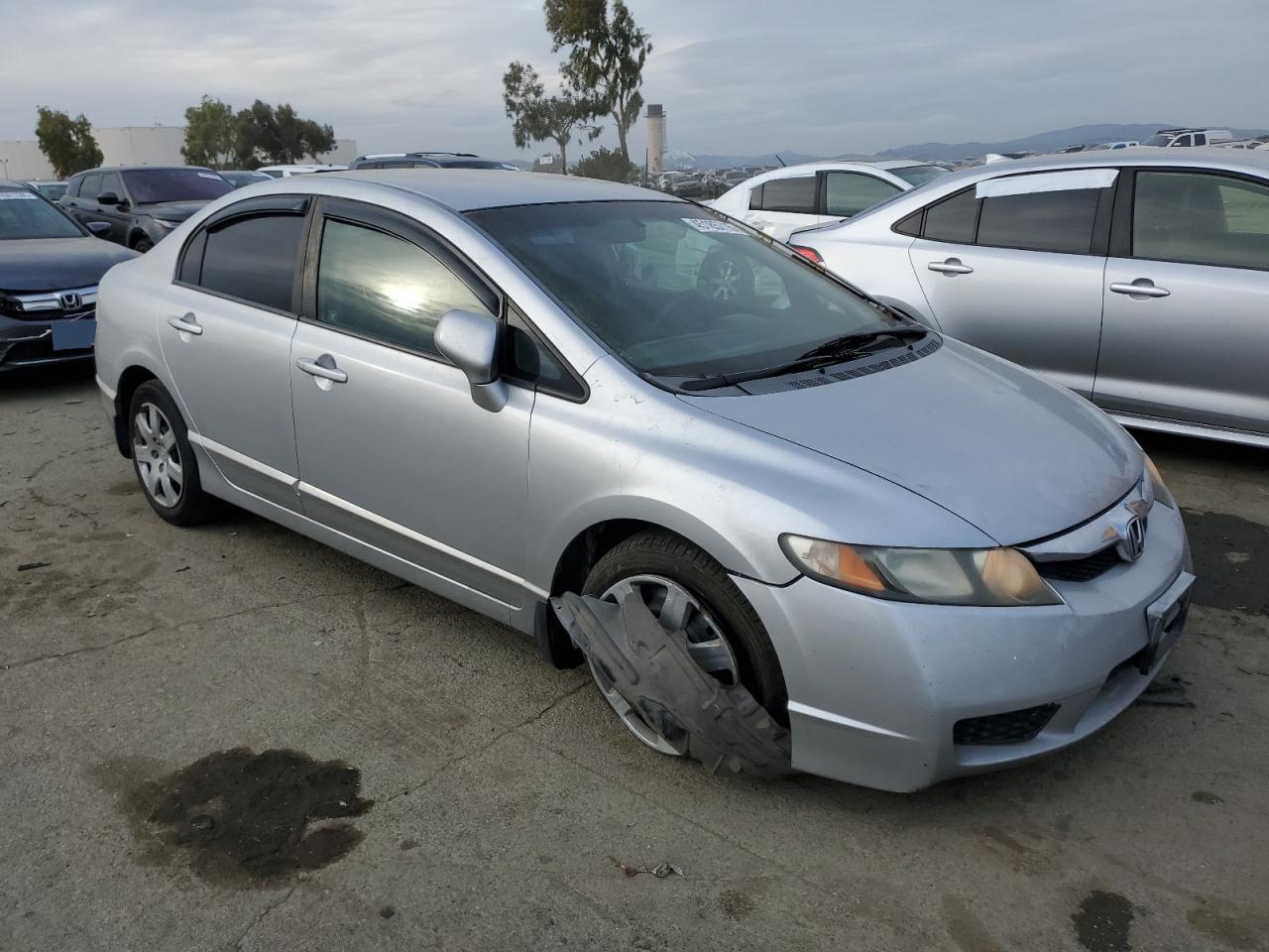 2009 Honda Civic VIN 19XFA16549E016710 Copart auction photo, front end / undercarriage damage thumbnail 4