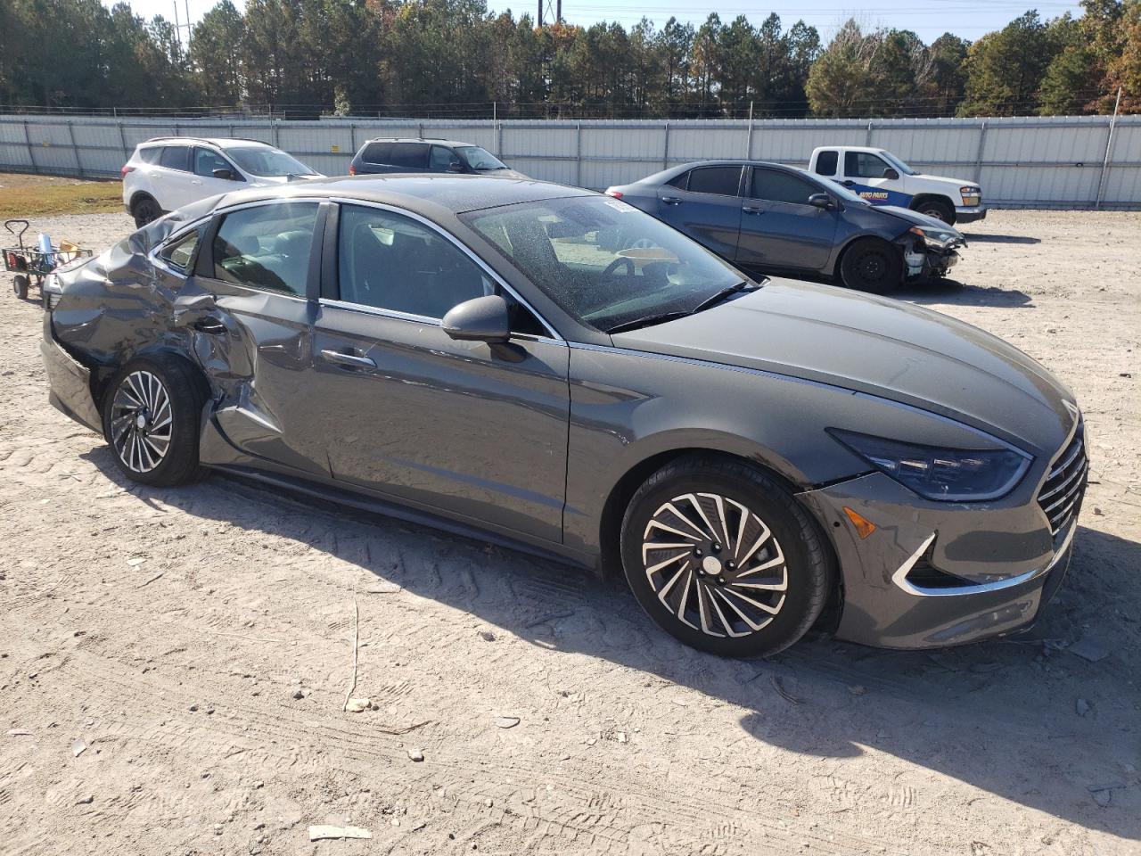 2022 Hyundai Sonata VIN KMHL54JJ7NA049089 Copart auction photo, side / undercarriage damage thumbnail 4
