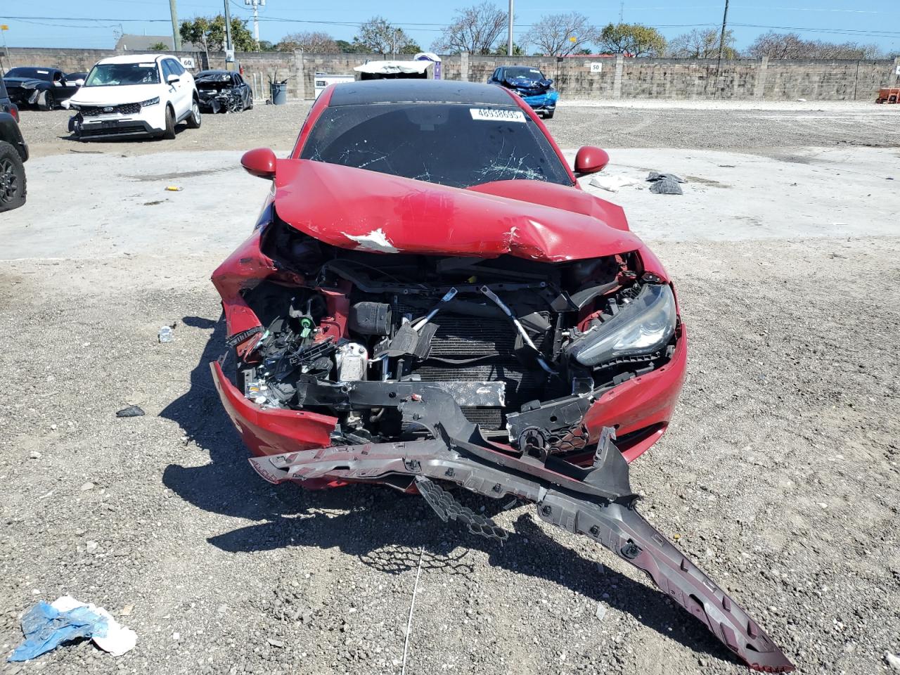 2017 Alfa Romeo Giulia VIN ZARFAEEN5H7560548 Copart auction photo, front end damage thumbnail 5