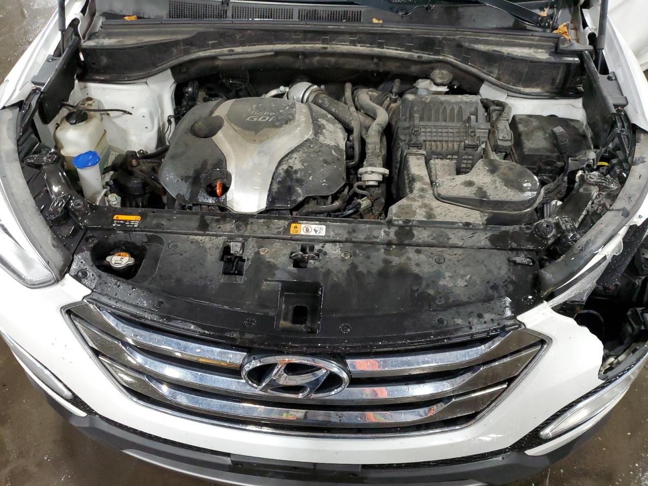 2013 Hyundai Santa Fe VIN 5XYZUDLA9DG012235 Copart auction photo, front end / side damage thumbnail 13