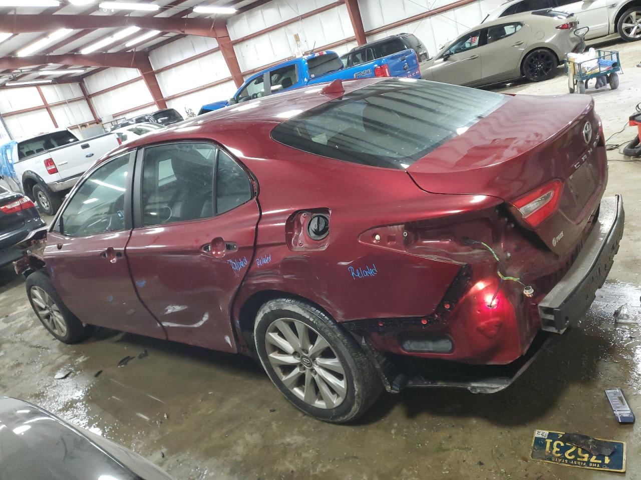 2020 Toyota Camry VIN 4T1C11AK0LU881971 Copart auction photo, front end / rear end damage thumbnail 2