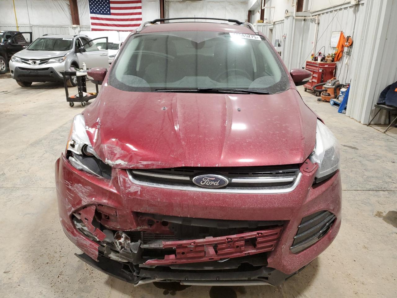 2013 Ford Escape VIN 1FMCU9J91DUA77358 Copart auction photo, front end / side damage thumbnail 5