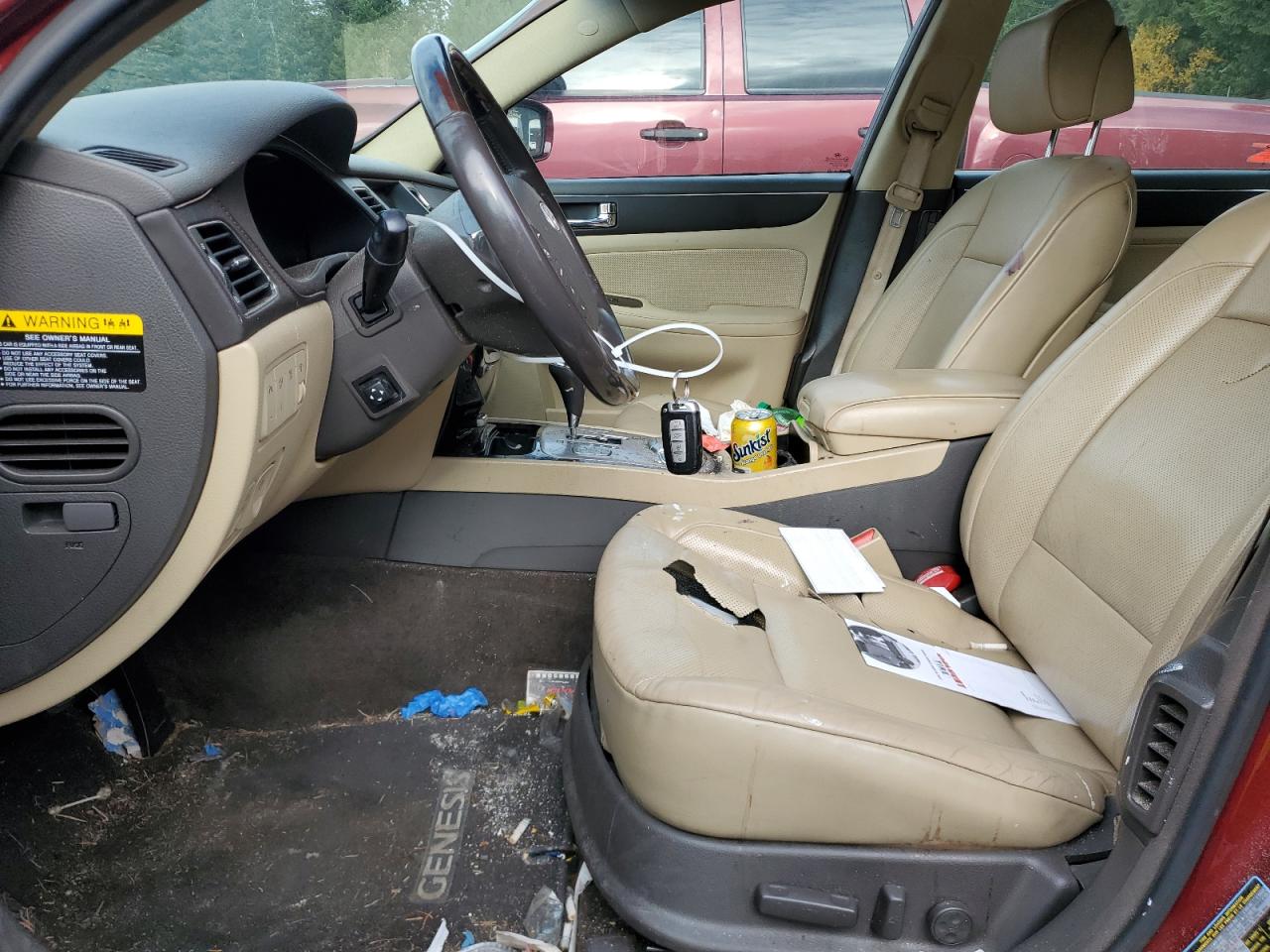 2010 Hyundai Genesis VIN KMHGC4DF9AU072560 Copart auction photo, front end damage thumbnail 7