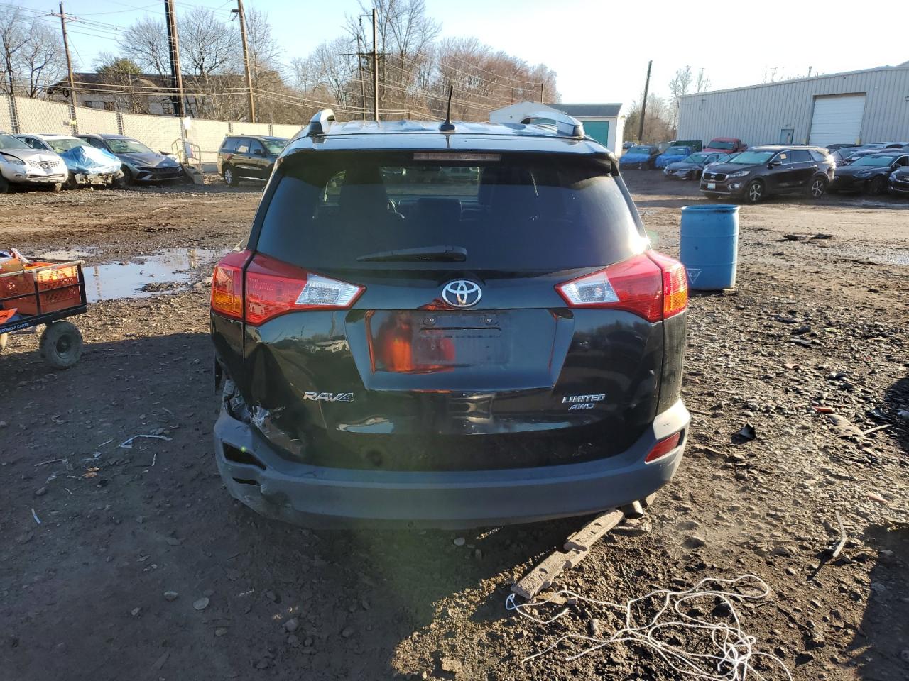 2014 Toyota RAV 4 VIN 2T3DFREVXEW186237 Copart auction photo, rear end / side damage thumbnail 6