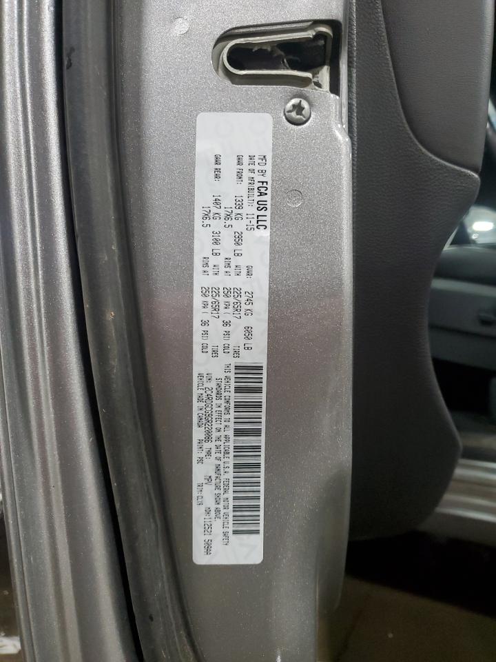2016 Dodge Caravan VIN 2C4RDGCG9GR220086 Copart auction photo, front end / side damage thumbnail 14