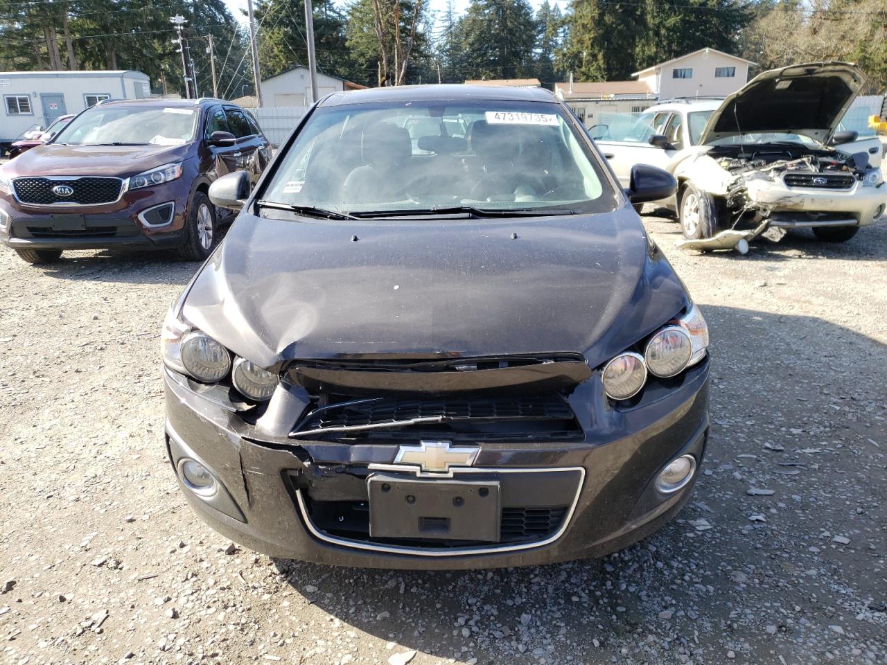 2016 Chevrolet Sonic VIN 1G1JC6SG1G4102816 Copart auction photo, rear end / front end damage thumbnail 5